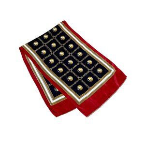 Foulards Pierre Baccara Vintage Equestrian 100% Silk Lyon Rectangular Scarf